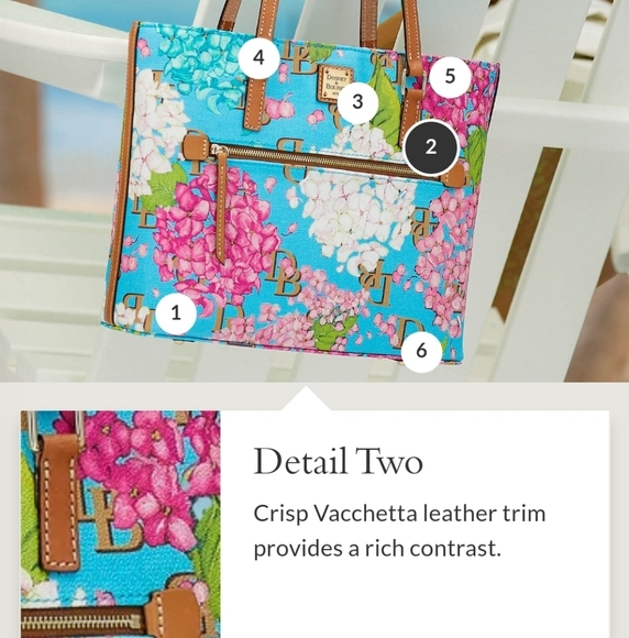 NWT Dooney & Bourke Hydrangea Monogram Shopper - Picture 14 of 15